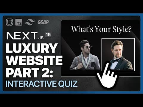 Create an interactive quiz for a luxury website with Next.js 15, GSAP, Prismic - Cote Royale Part 2