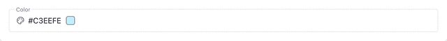 A screenshot of a color field in the Page Builder.