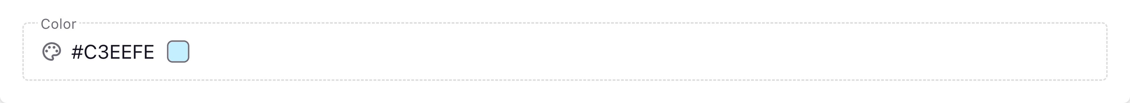 A screenshot of a color field in the Page Builder.