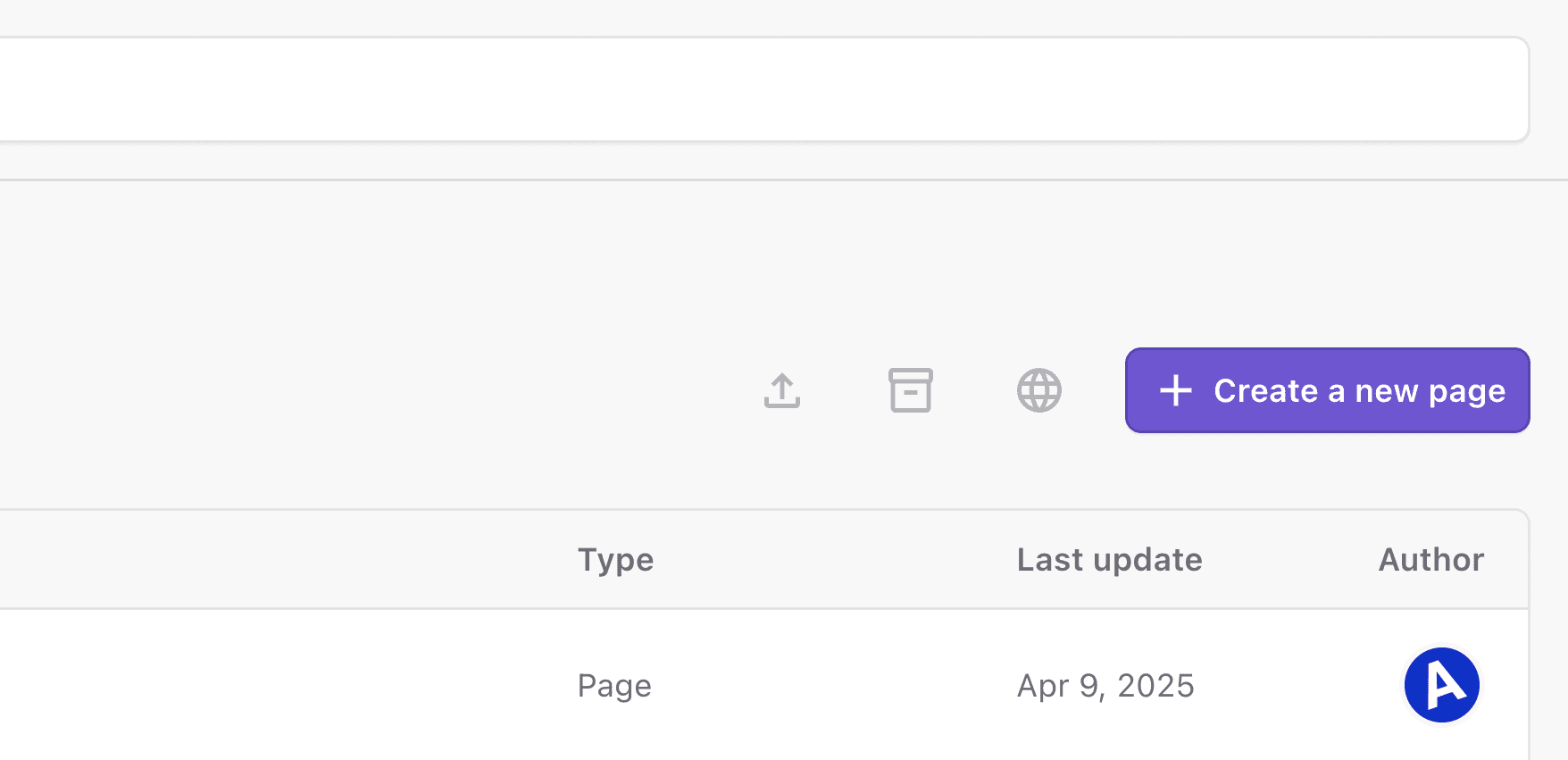 Prismic Page Builder interface showing how to create a
page