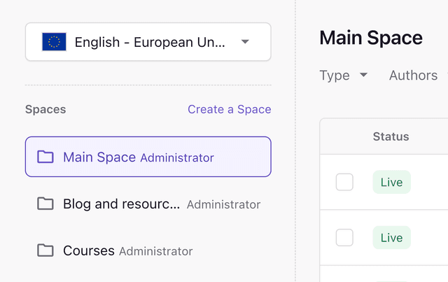 Organize pages — Prismic Docs