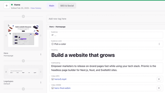 Content Modeling — Prismic Docs