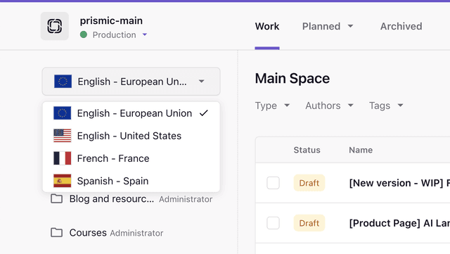 Localize pages — Prismic Docs