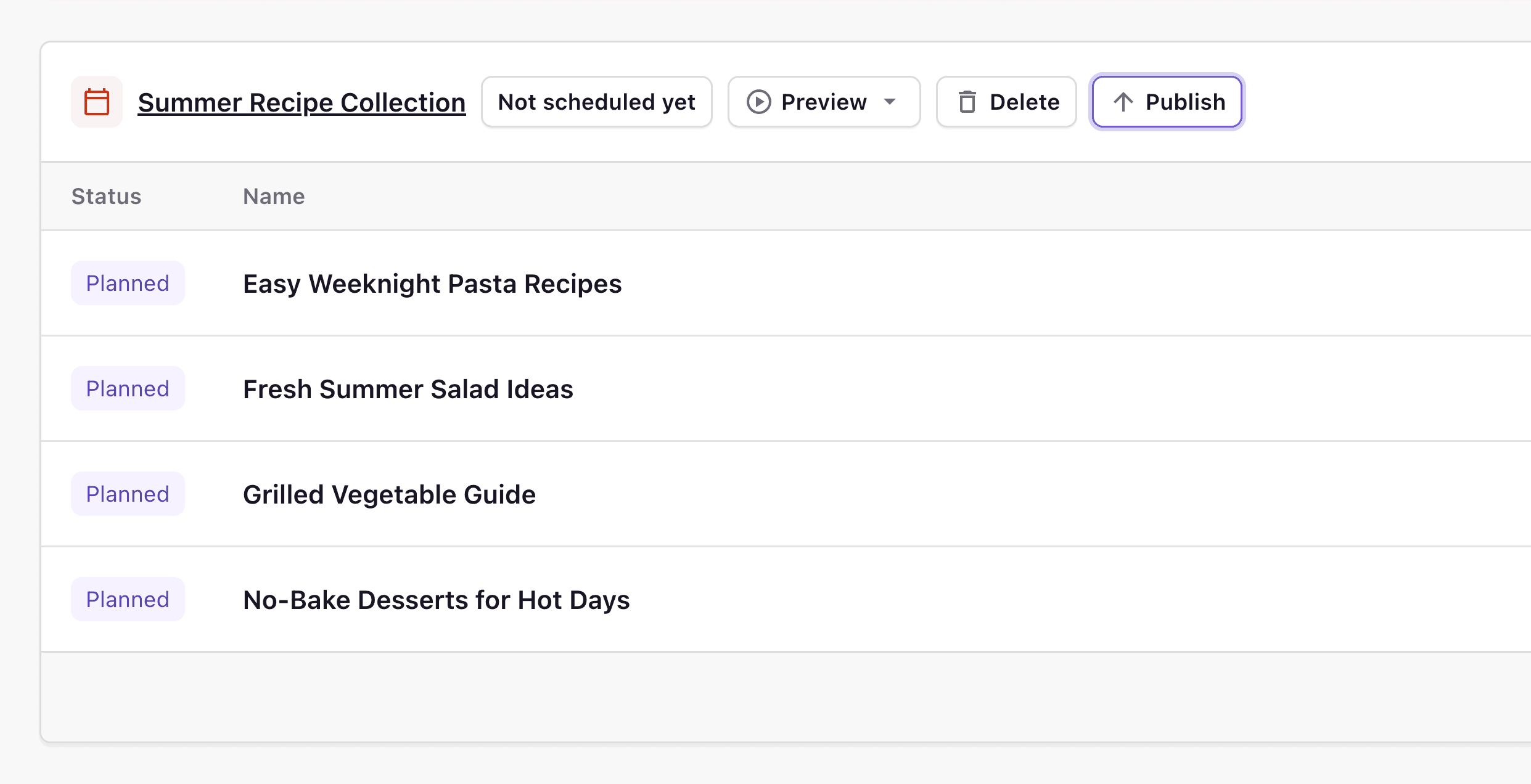 Schedule releases — Prismic Docs