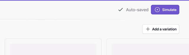 A screenshot of the simulate button.