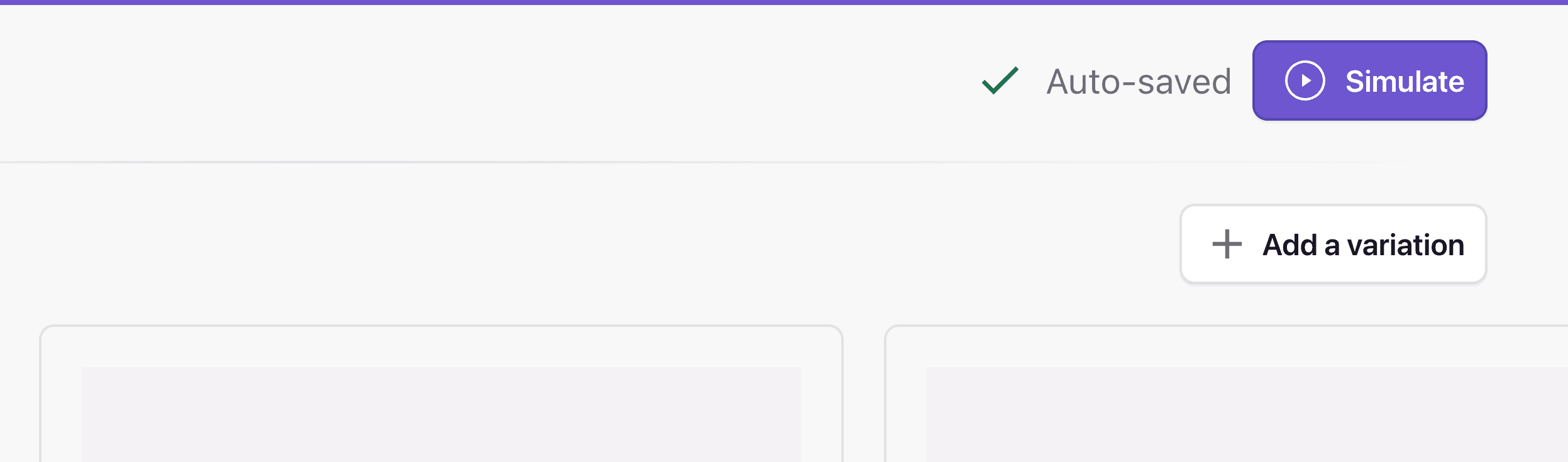 A screenshot of the simulate button.