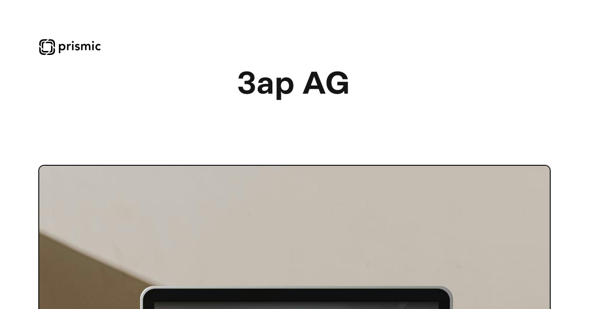 3ap AG - Hire a Prismic Partner