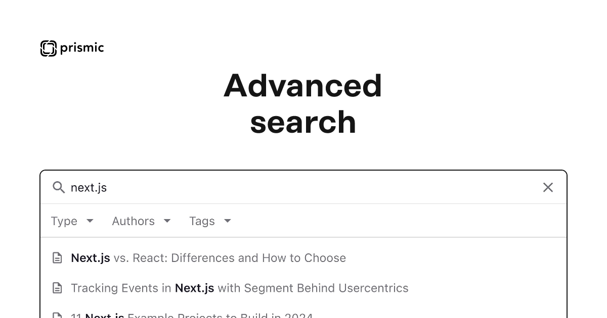 Advanced search