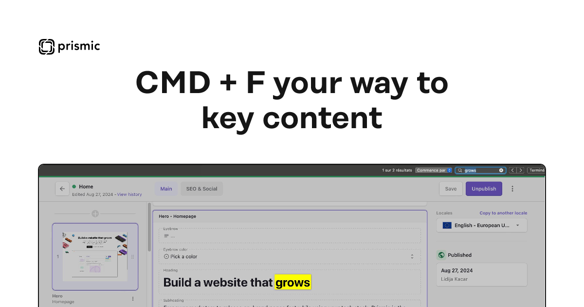 CMD + F your way to key content