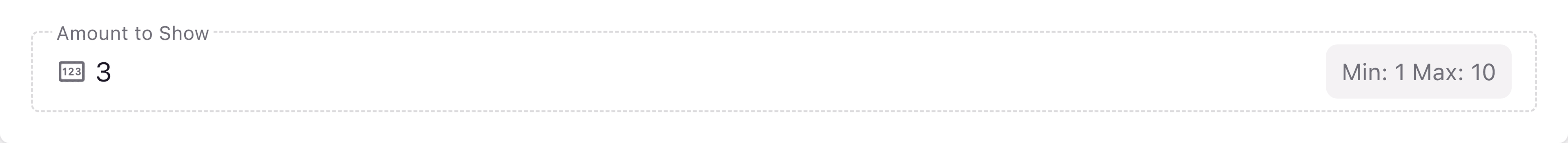 A screenshot of a number field in the Page Builder.