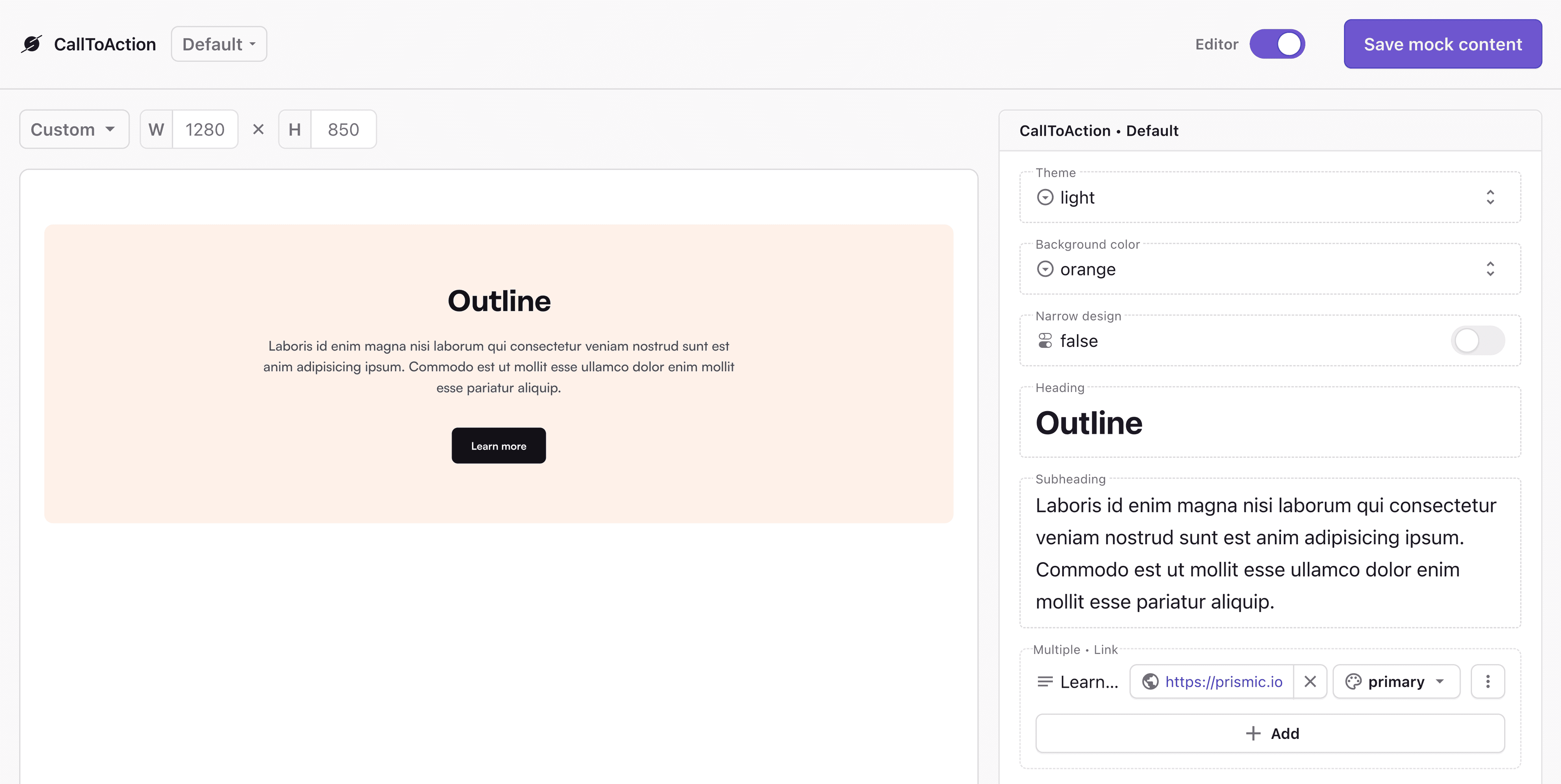 A screenshot of a slice running in Slice Machine's simulator.